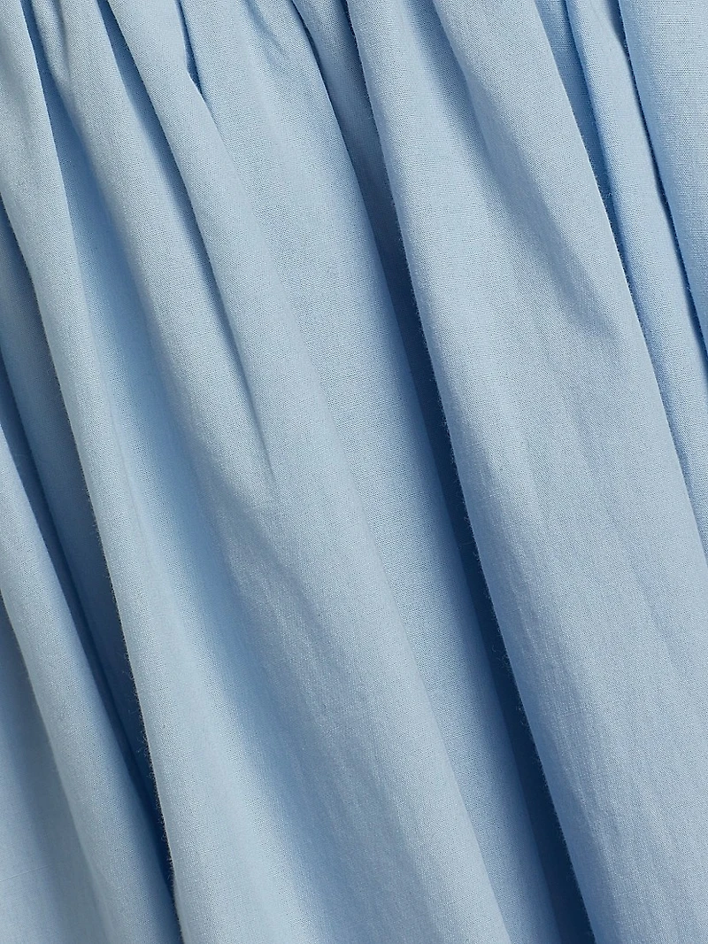 Nayara Poplin Strapless High-Low Dress