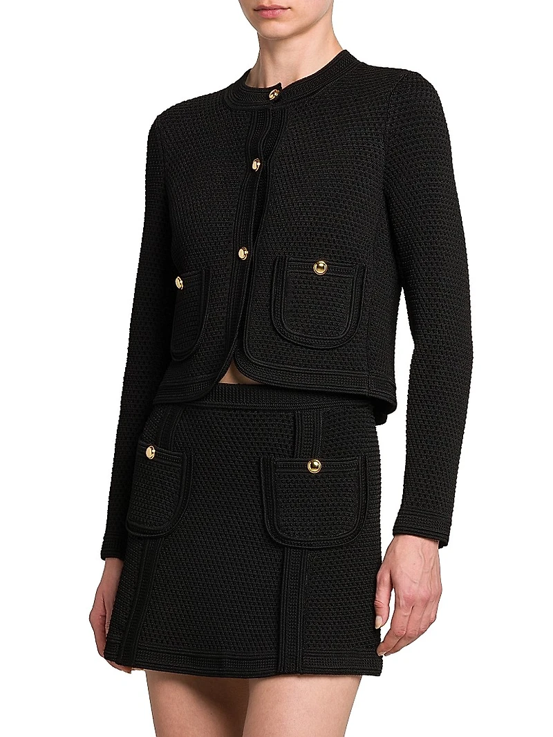 Compact Mesh Crop Jacket