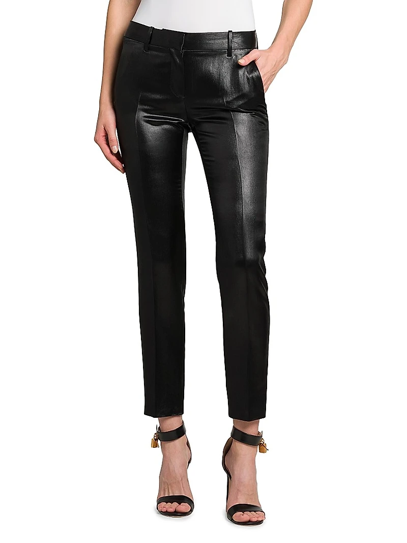 Liquid Satin Cigarette Pants