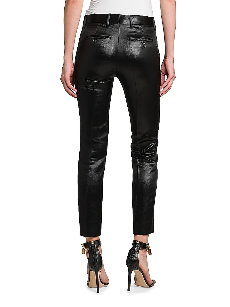 Liquid Satin Cigarette Pants