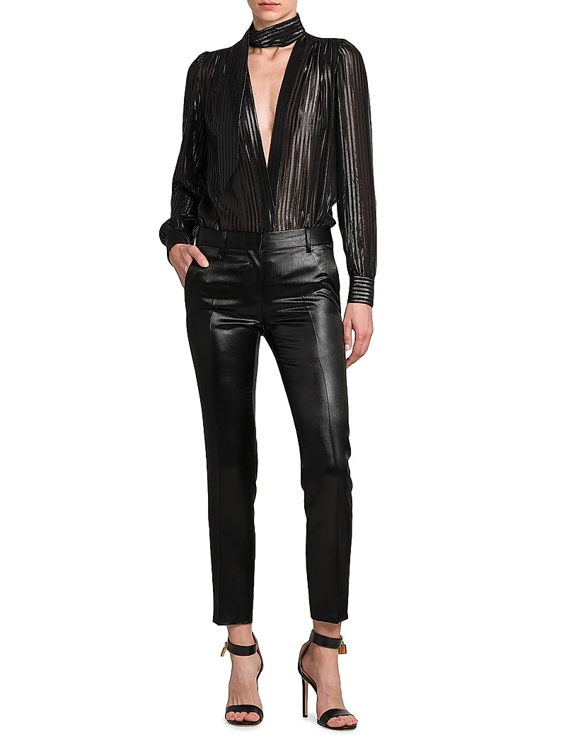 Liquid Satin Cigarette Pants
