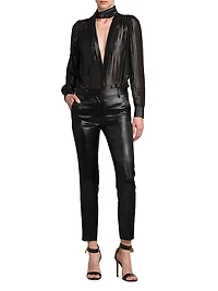 Liquid Satin Cigarette Pants