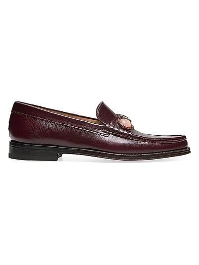 Melchora Embellished Leather Loafers