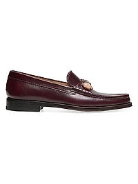 Melchora Embellished Leather Loafers
