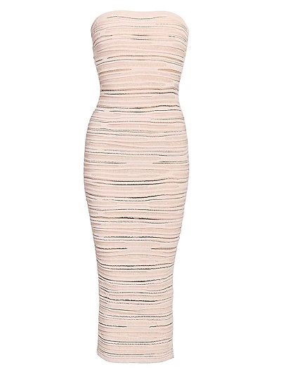 Gathered Strapless Body-Con Dress