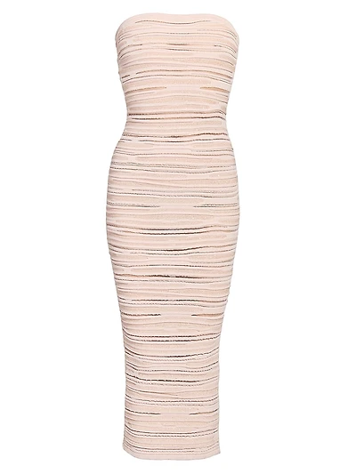Gathered Strapless Body-Con Dress