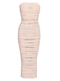 Gathered Strapless Body-Con Dress