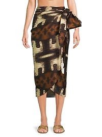 Martellato Cotton & Silk Midi-Skirt