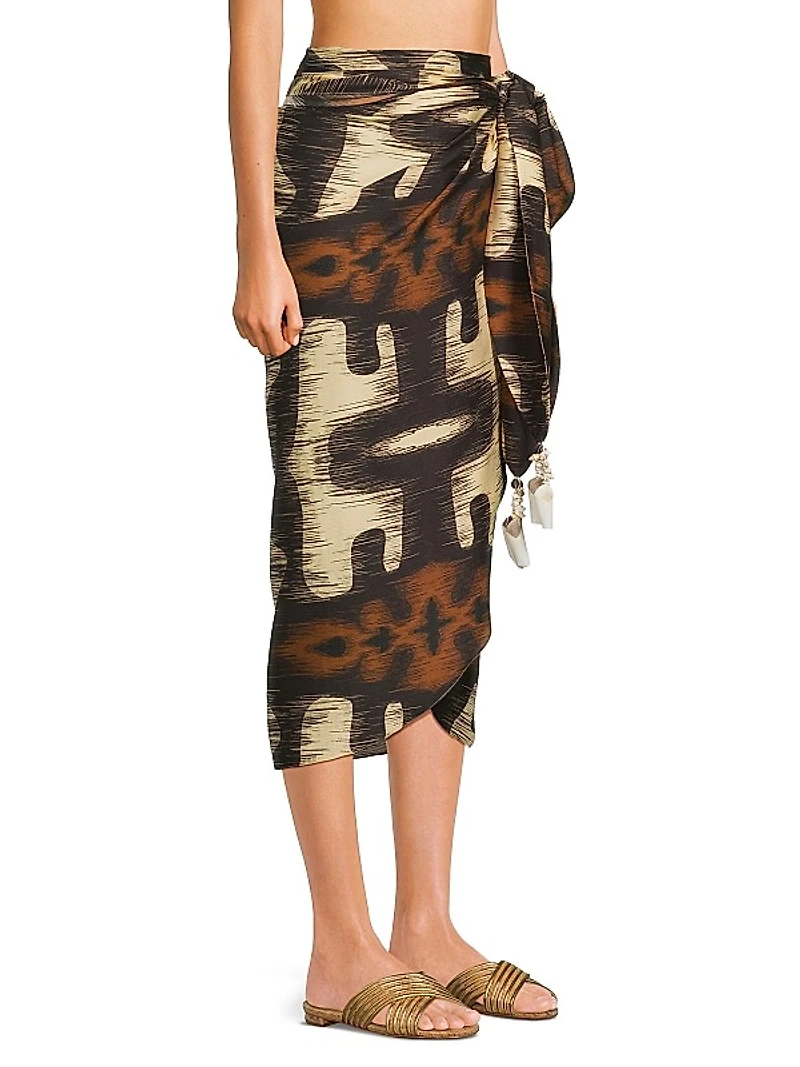 Martellato Cotton & Silk Midi-Skirt