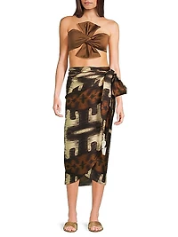 Martellato Cotton & Silk Midi-Skirt