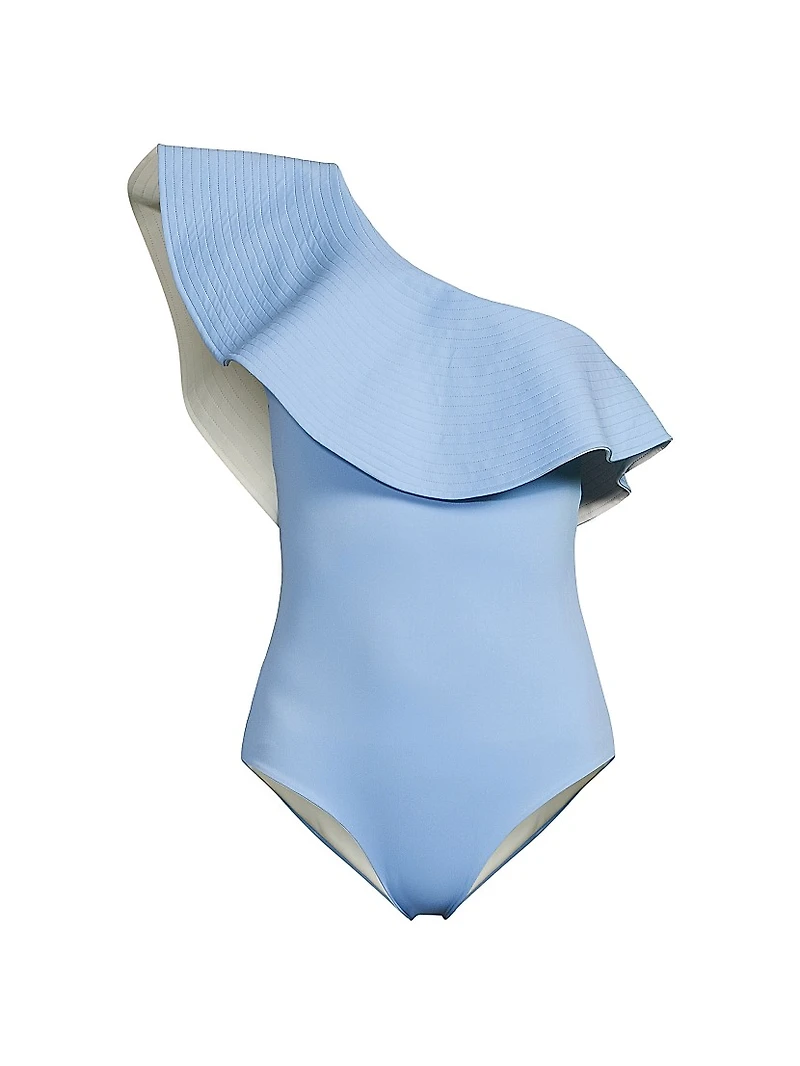 Tucan Reversible One-Shoulder Swimsuit