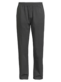 Cotton And Linen Drawstring Trousers