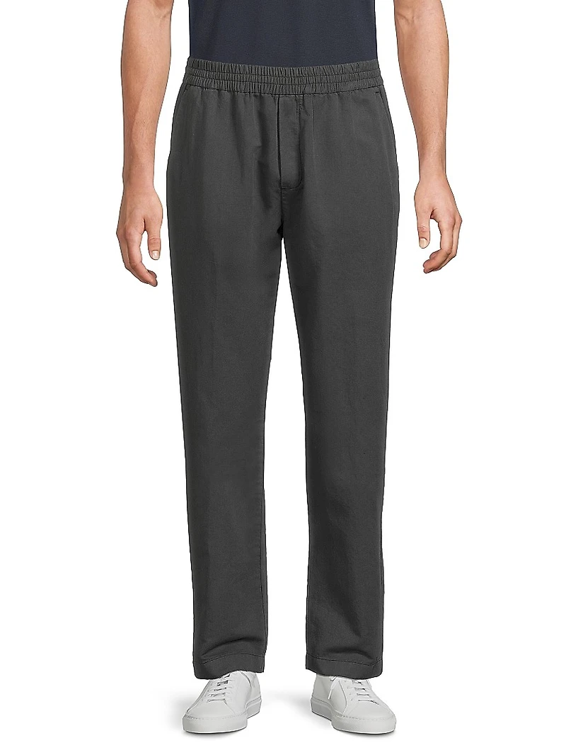 Cotton And Linen Drawstring Trousers