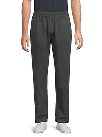 Cotton And Linen Drawstring Trousers