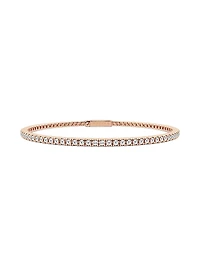 14K Rose Gold & Natural Diamond Flexible Bangle/2.00-5.00 TCW