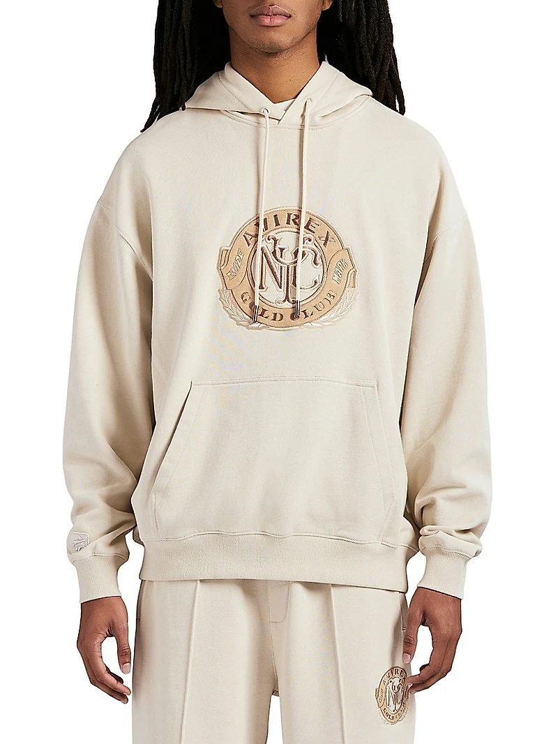 Gold Club Logo Cotton Fleece Hoodie