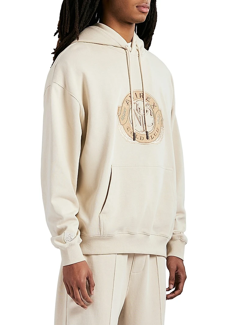 Gold Club Logo Cotton Fleece Hoodie