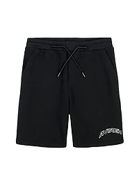 Tennis Logo Cotton Waffle-Knit Shorts