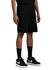 Tennis Logo Cotton Waffle-Knit Shorts