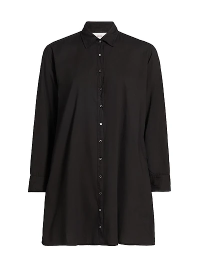 Bobby Cotton Button-Front Minidress