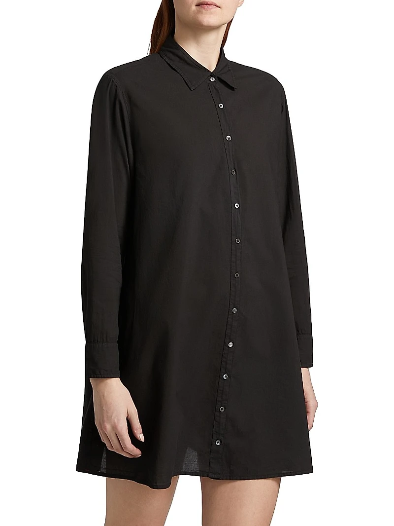 Bobby Cotton Button-Front Minidress