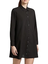 Bobby Cotton Button-Front Minidress