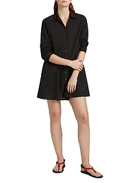 Bobby Cotton Button-Front Minidress