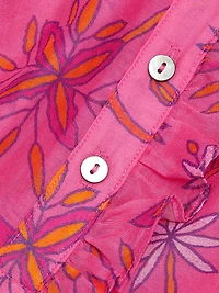 Brenna Ruffled Floral Cotton & Silk Top