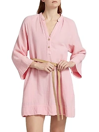 Carlotta Cotton Tie-Waist Minidress