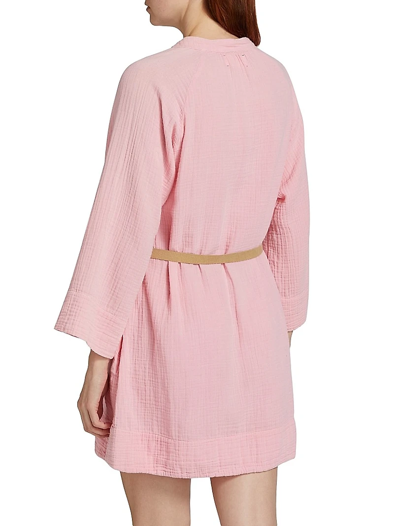 Carlotta Cotton Tie-Waist Minidress