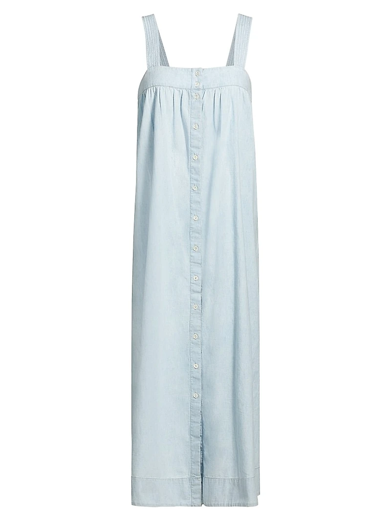 Orly Cotton Chambray Midi Dress