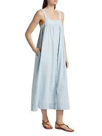 Orly Cotton Chambray Midi Dress