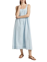 Orly Cotton Chambray Midi Dress