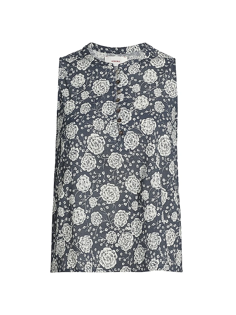 Tish Floral Cotton Sleeveless Top