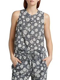 Tish Floral Cotton Sleeveless Top