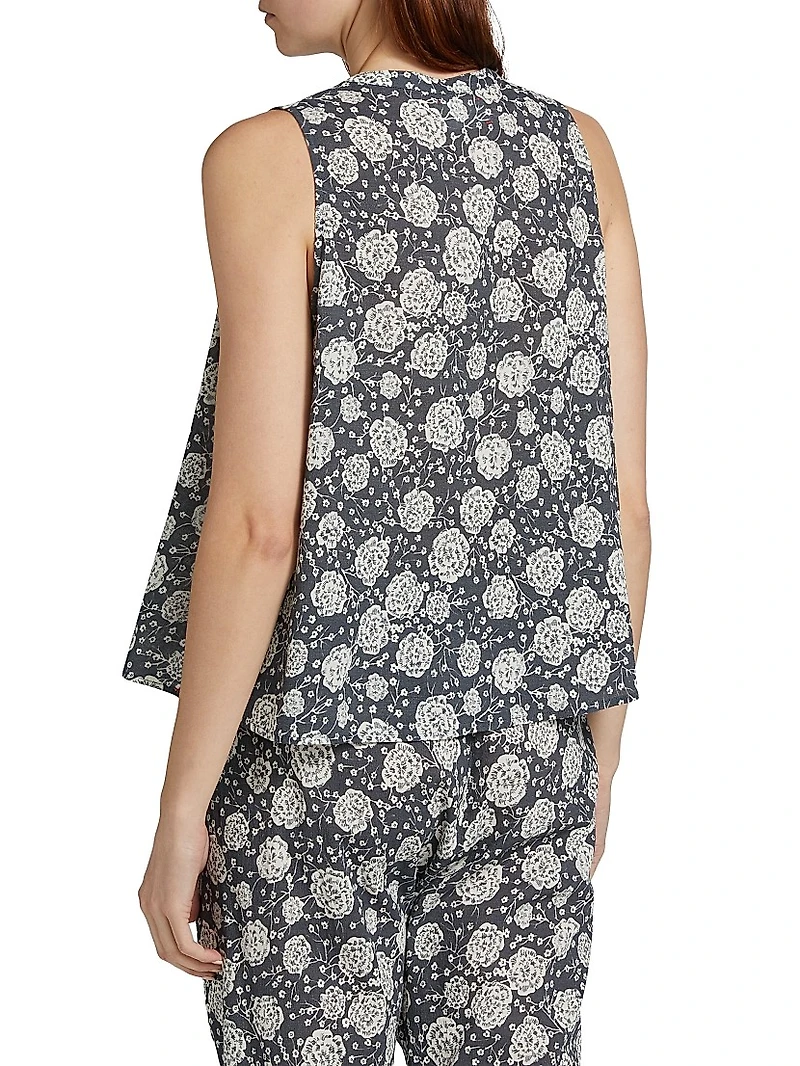 Tish Floral Cotton Sleeveless Top