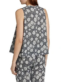 Tish Floral Cotton Sleeveless Top