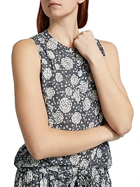 Tish Floral Cotton Sleeveless Top