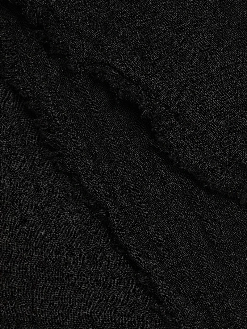 Evva Cotton Gauze Raw-Edge Top