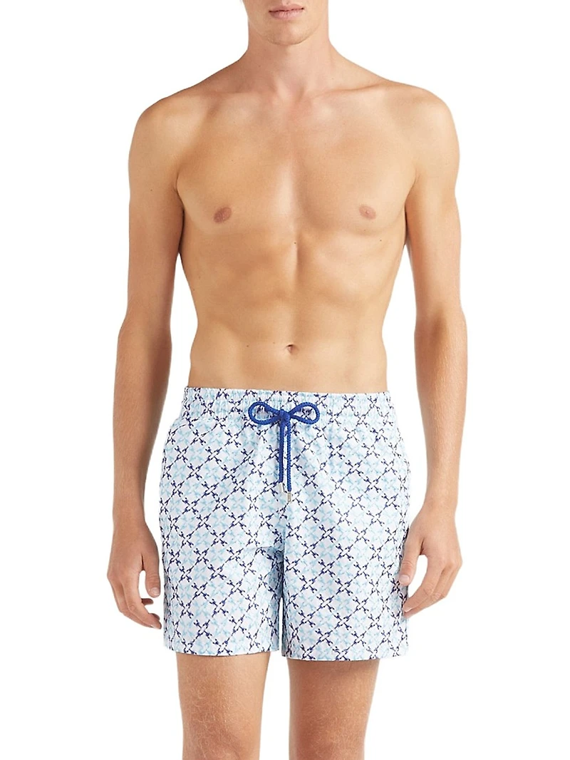 Homard Embroidered Swim Trunks