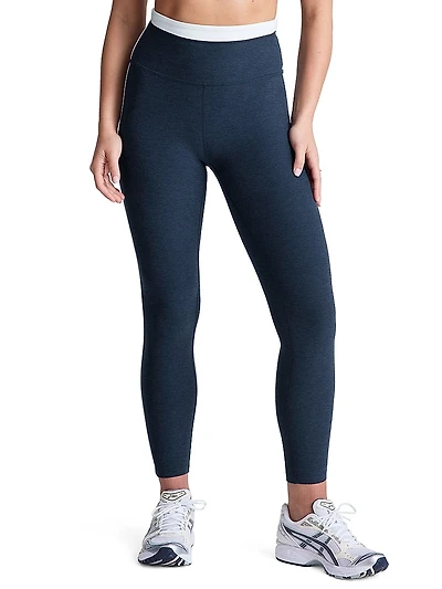 Trophy Space-Dye Midi High-Waisted Leggings