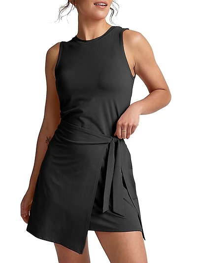 Meet Up Sleeveless Stretch Jersey Minidress