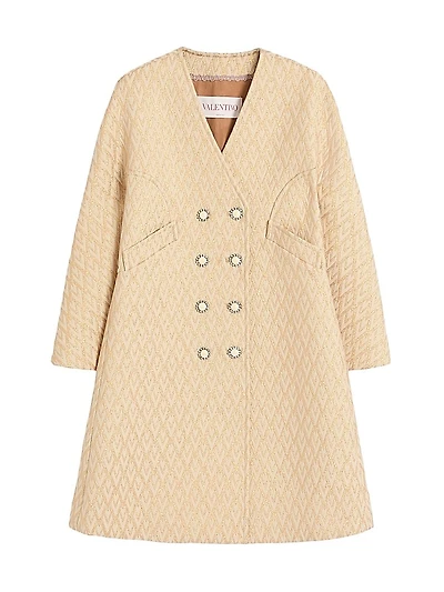 Lurex Jacquard Toute La V Coat