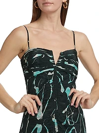 Castelli Toribia Ruched Abstract Maxi Dress