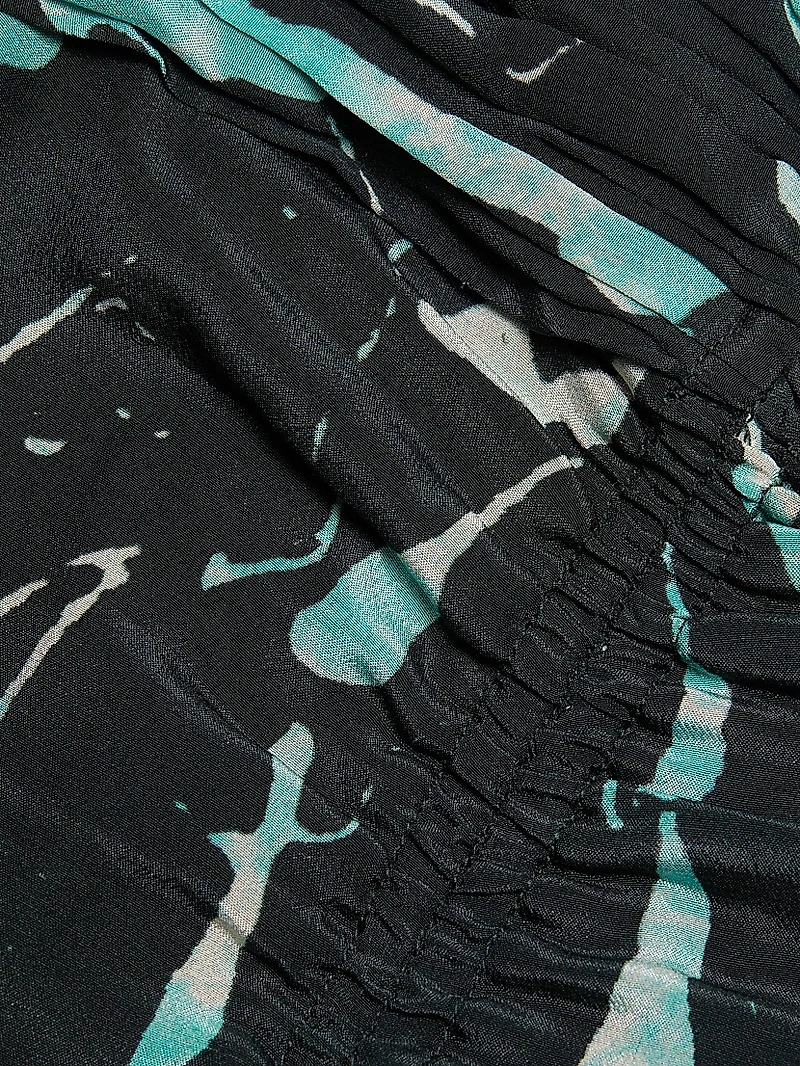 Castelli Toribia Ruched Abstract Maxi Dress