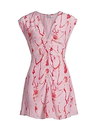 Castelli Tora Abstract Silk A-Line Minidress