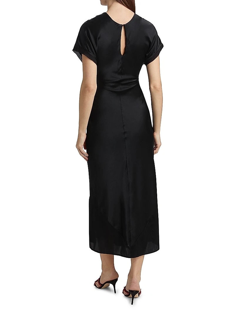 Chiclana Dakota Silk A-Line Midi-Dress