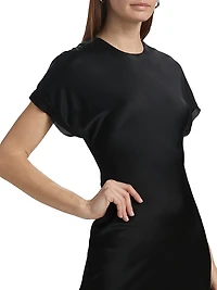 Chiclana Dakota Silk A-Line Midi-Dress