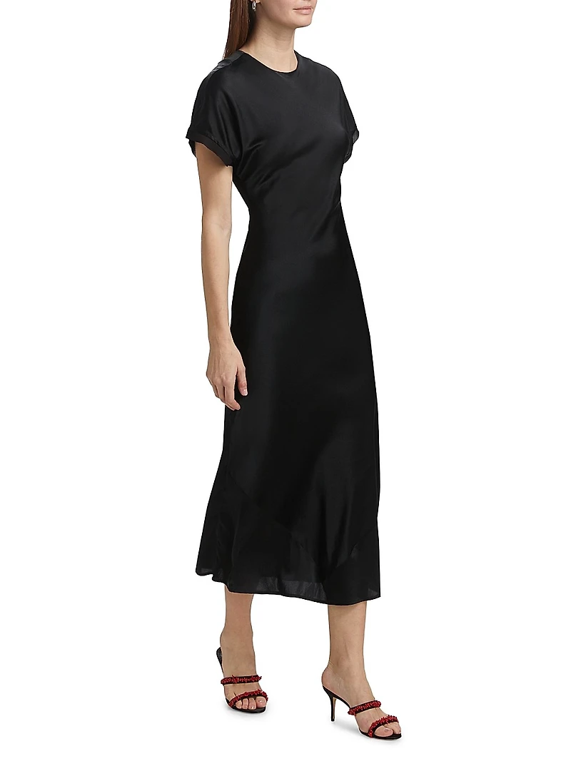 Chiclana Dakota Silk A-Line Midi-Dress