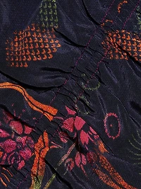 Arrecifes Tora Abstract Floral Midi-Dress